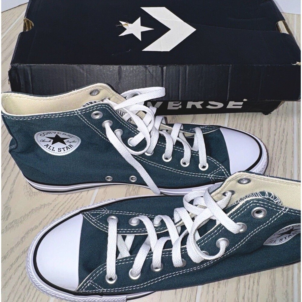 Converse Chuck Taylor All Star High Top Green Canvas Mens 9 Womens 11 New In Box
